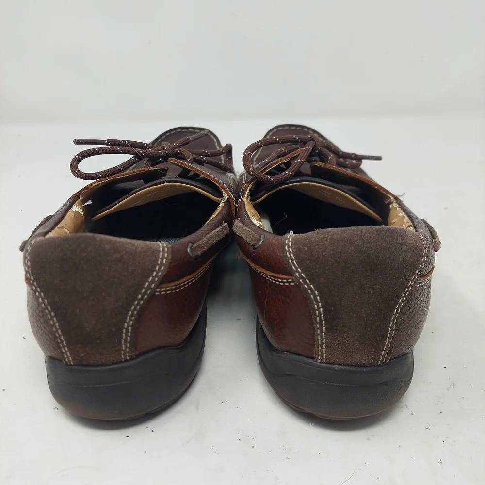 Bostonian Brown Leather Dock Boat Shoes Slip On Loafers Comfort Casual Size 10M
